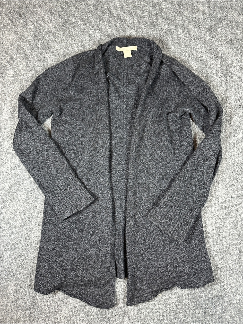 Joan Vass Cashmere Dark Gray Open-Front Cardigan Women’s Size Small